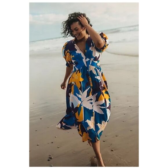 ANTHROPOLOGIE | 100% Cotton Ronika Botanical Maxi Dress | NWT - Picture 7 of 10